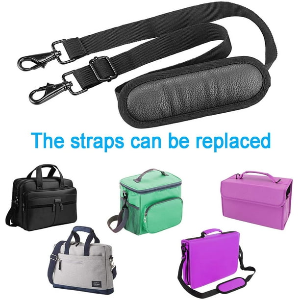 Shoulder Strap Universal Replacement Laptop Metal Hooks Adjustable Bag  Strap Briefcase Computer Messenger Bag Laptop Notebook Case by (Black) 