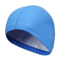 thumbnail image 1 of Gorro de natación impermeable Sonducket PU para proteger orejas pelo largo Deportes natación piscina SPA azul 25cm, 1 of 6