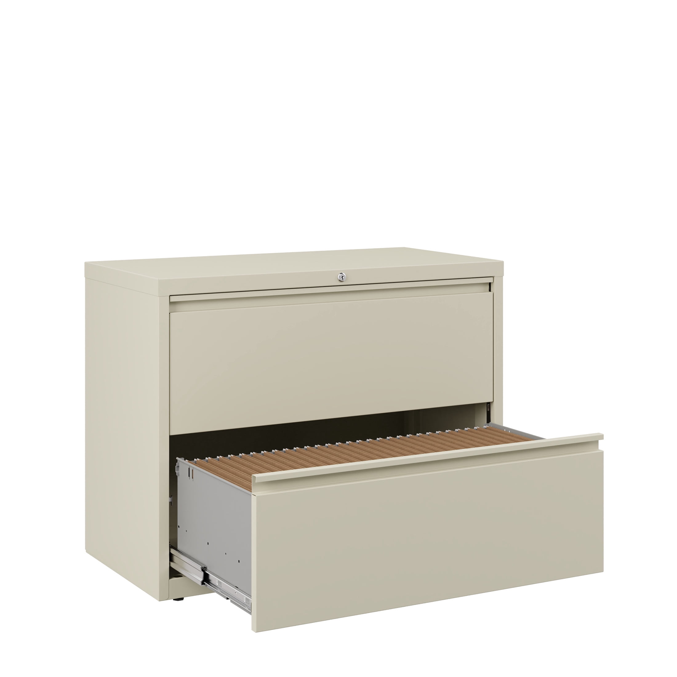 Hirsh 36 Inch Wide 2 Drawer Metal Lateral File Cabinet for Home and Office, Holds Letter, Legal and A4 Hanging Folders, Putty