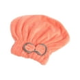 thumbnail image 2 of iZZZHH Pañuelo para la cabeza de microfibra con lazo simple de terciopelo coral, gorro para el cabello de secado rápido, toalla de baño envolvente, 2 of 3
