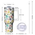 thumbnail image 3 of 1pc Paw prints 40oz Tumbler with Straw & Handle - Insulated Stainless Steel Cup | Holiday Gift for Man Women (Christmas, Valentine's, Birthday), 3 of 5