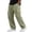 Army Green_006, variant on Mens Cotton Linen Cargo Pants Casual Elastic Waist Drawstring Beach Pant Straight Leg Summer Yoga Trouser with Pockets Navy M