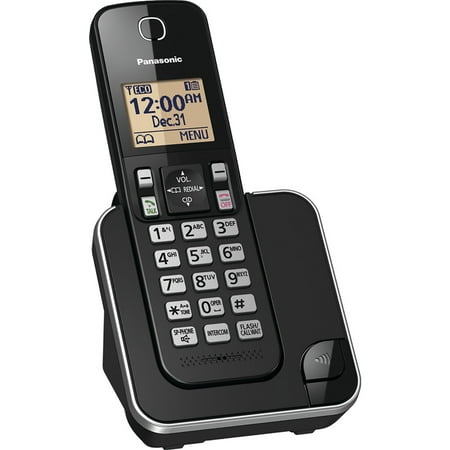 Panasonic - KX-TGC352B DECT 6.0 Expandable Cordless Phone System - Black