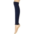 thumbnail image 2 of Wrapables® Women's Ribbed Warm Knitted Leg Warmers, Navy, 2 of 2