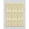 thumbnail image 1 of Geometric Tapestry, 1920s Style Futuristic Retro Mix Vertically Symmetrical Design, Wall Hanging for Bedroom Living Room Dorm Decor, 60W X 80L Inches, Pale Brown and Off White, by Ambesonne, 1 of 2