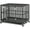 Black, variant on Dog Crate with Lockable Wheels, Large Metal Kennel Cage for Large Dogs, Slide-Out Tray and Anti-Pinching Floor, 45 x 29.5 x 35