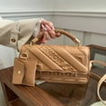thumbnail image 1 of LNGOOR Fashionable Women‘s Casual Waterproof Solid Color Flap Cover Printed Handbag  All-matching Style, 1 of 7