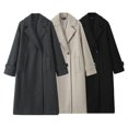 thumbnail image 2 of HH TRAF 2024 Otoño Mujer Sólido Casual Abrigo Suelto Abrigo de Mujer Cruzado Cuello Vuelto Diseño de Bolsillos Abrigos, 2 of 4