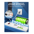 thumbnail image 4 of Lámpara De Emergencia Lonk Recargable 12h de Duración 60 Leds Luz x3 Unidades Lab.G Blanco, 4 of 5