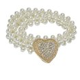 thumbnail image 3 of Ceinture Mince pour Femmes, Mode, Cœur Étoilé en Strass, Fausse Perle, Taille Élastique, 3 of 8