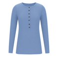 thumbnail image 5 of Diufon Womens Plus Size Sweaters V Neck Button Long Sleeve Blouses Solid Color Pullover Tops, 5 of 6