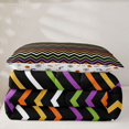 thumbnail image 5 of Feelyou Cartoon Zigzag Line Twin Comforter Sets, Modern Wave Stripes Bedding Set, Halloween Reversible, 2 Pieces, 1 Comforter and 2 Pillowcases, 5 of 7