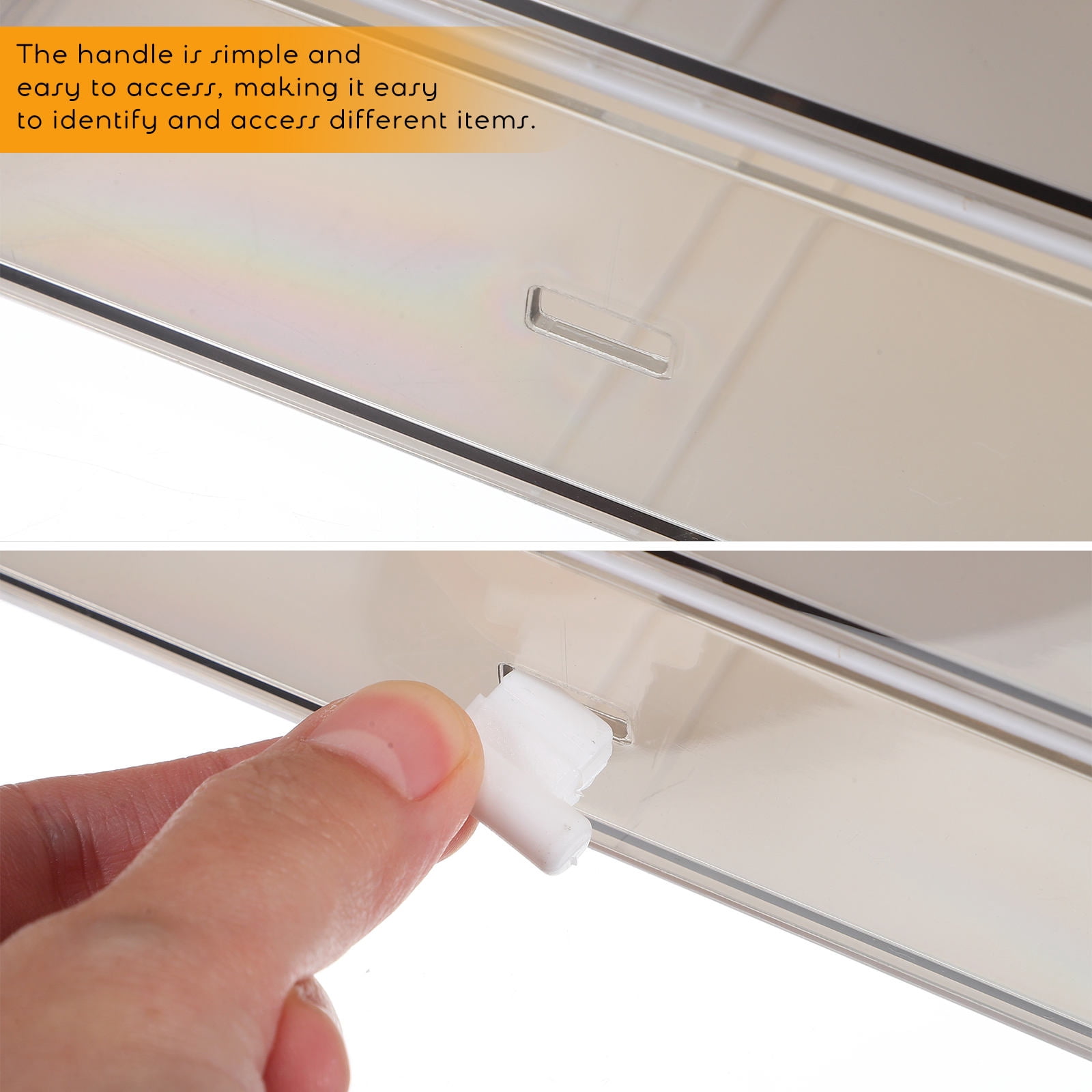 DEEPCRAFF Plastic Desk Drawer Organizer with Three Layers and Four Drawers for Office Storage