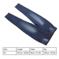 thumbnail image 4 of Women Pants Simple Slim Fit Elastic Breathable Stylish Easy Match Casual Trousers Dark Blue XL, 4 of 7