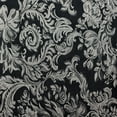 thumbnail image 2 of Ultimate Textile (5 Pack) Damask Miranda 60 x 120-Inch Oval Tablecloth - Home Dining Collection - Floral Leaf Two-tone Jacquard Design, Black, 2 of 3