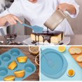 thumbnail image 2 of Economical 7in1 Nonstick Silicone Baking Cake Pan Cookie Sheet Molds Tray Set for Oven, BPA Free Heat Resistant Bakeware Suppliers Tools Kit for Muffin Loaf Bread Pizza Cheesecake Cupcake Pie Utensil Blue, 2 of 9