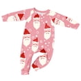 thumbnail image 2 of Aboser Merry Christmas Matching Family Outfits for Pictures Two Piece Family Xmas Pajama Matching Set with Santa Claus Print Sleepwear Pink Christmas Holiday Jammies, 2 of 3