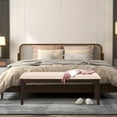 thumbnail image 3 of Gymax Set of 2 Dining Bench Upholstered Fabric Entryway Bench w/Padded Seat Kitchen, 3 of 9