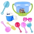 thumbnail image 3 of Tholdsy Juego de juguetes de playa de 9 Uds., cubo para niños, cuchara, espátula, juego educativo de verano, molde de juego, Color aleatorio Juegos de césped, 3 of 6