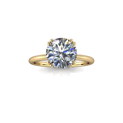 4.00 Ct Excellent Round Diamond Bridal Rings Solid 18K Yellow Gold