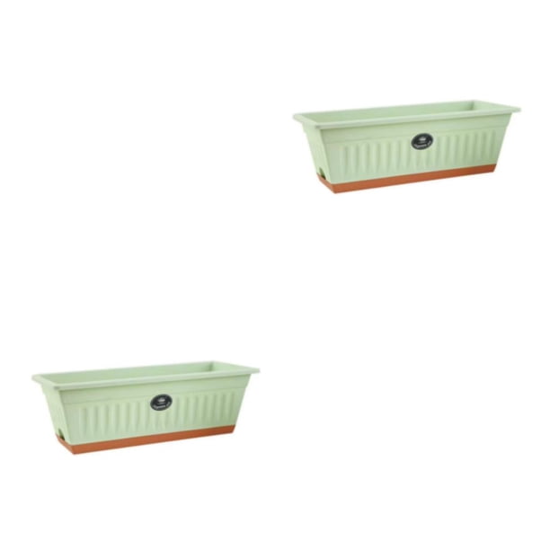 Macetas de plástico Inteprter para cultivo de Verduras 2piezas Verde