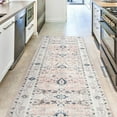 thumbnail image 3 of PureCozy Washable 2'x6' Hallway Runner Rugs for Kitchen Laundry Room Living Room Bedroom non-slip, Pink, 3 of 9
