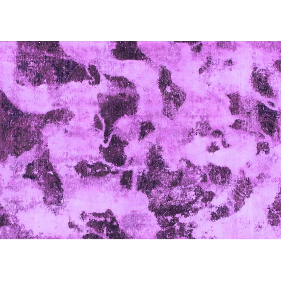 Ahgly Company Indoor Rectangle Abstract Purple Modern Area Rugs, 4' x 6'