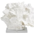 thumbnail image 4 of 12" x 8" White Polystone Textured Coral Sculpture with Clear Acrylic Base, by DecMode, 4 of 8