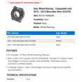 thumbnail image 2 of Rear Wheel Bearing - Compatible with 2010 - 2015 Mercedes-Benz GLK350 2011 2012 2013 2014, 2 of 2