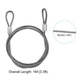 thumbnail image 2 of Uxcell Stainless Steel Cable, 6 Pack Coated 1/8" Wire Rope for Deck Railing 3.3ft, 2 of 4