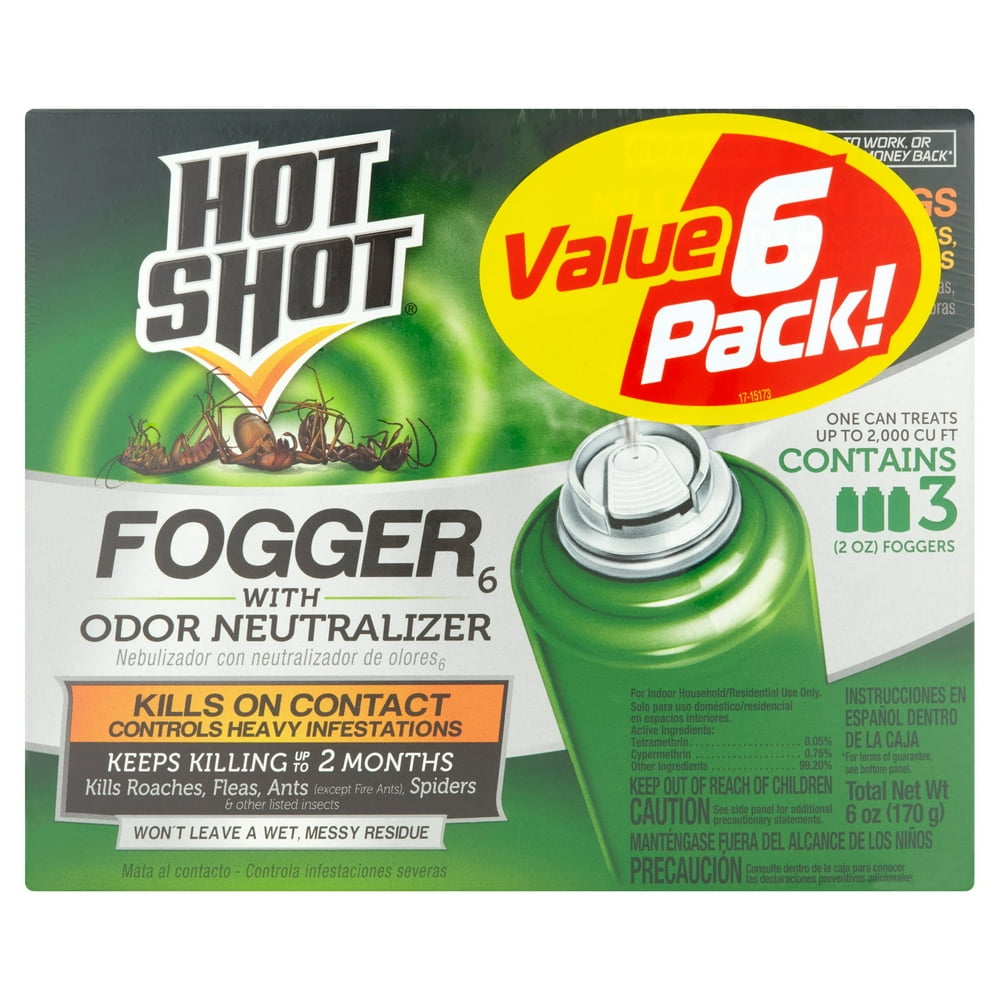 Hot Shot Fogger with Odor Neutralizer, Insect Killer, 2 Ounce Foggers
