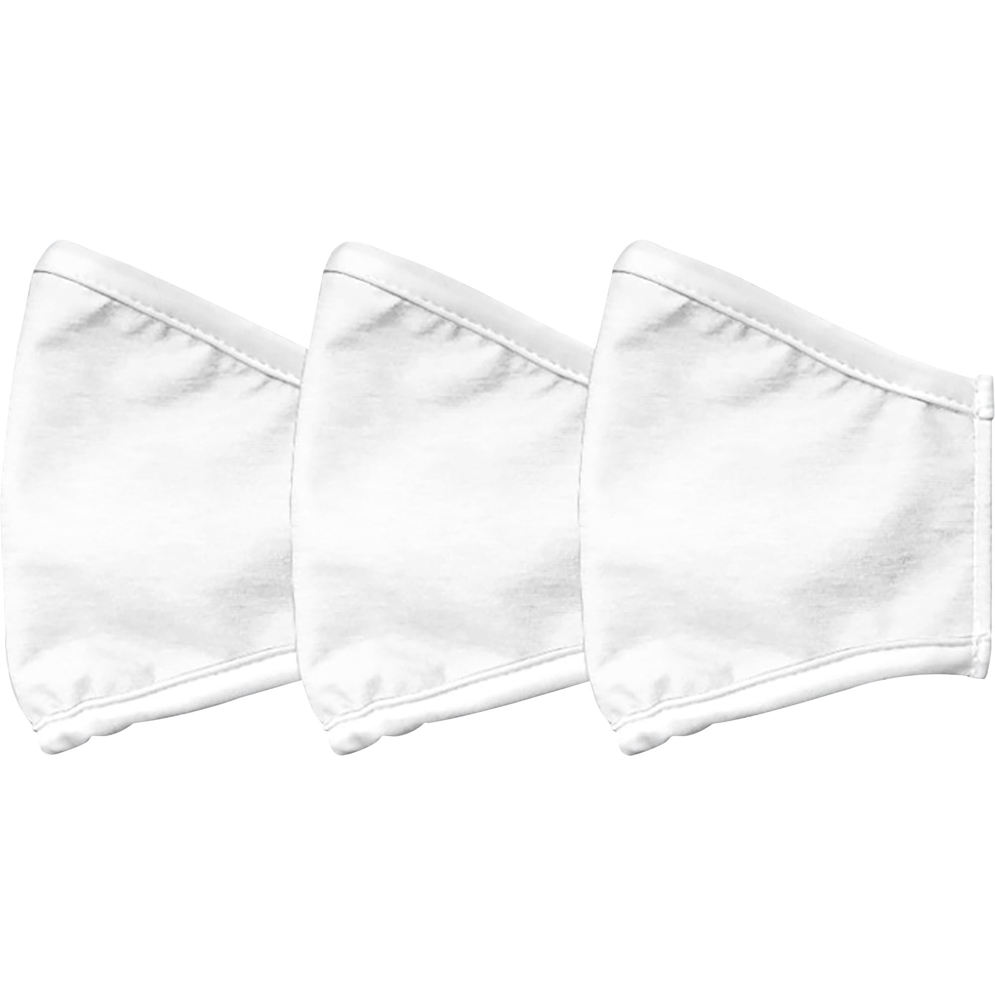 Badger Alleson 3-Ply White Face Masks, 3-Pack, Unisex
