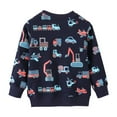 thumbnail image 4 of yocbz Crewneck Sweatshirt Boys Toddler Boys Sweatshirts Long Sleeve Cotton Cute Pullover Kids Fall Tops Black,Size for 4-5 Years, 4 of 5