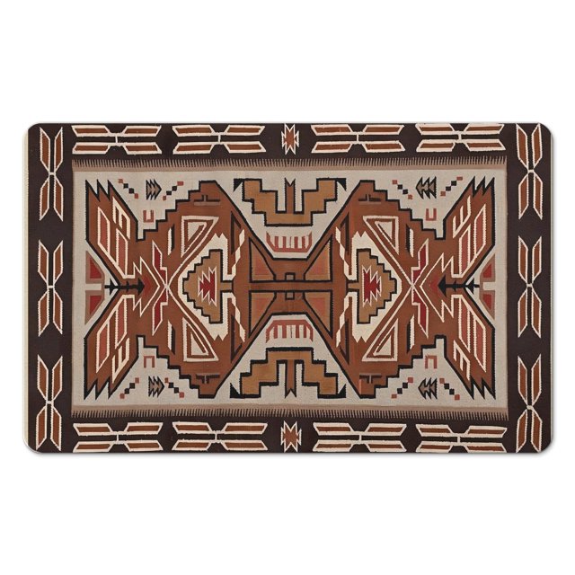 20x32 inch Boho Bathroom Rugs: Non-Slip Aztec Bath Mat with Unique Western Geometric Patterns - Luxury Soft Absorbent Carpet for Modern Farmhouse Decor