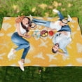 thumbnail image 6 of Extra Large Picnic Beach Blanket Waterproof Sand Proof Portable Outdoor Mat White Starfish Conch 80x118, 6 of 9
