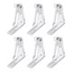 thumbnail image 1 of Uxcell 6 Pack Clips para Mantel de Plástico, 2.17" x 2.17" Sujetadores de Mantel a Prueba de Viento, Clips de Soporte Cargados por Resorte, Transparentes, 1 of 7