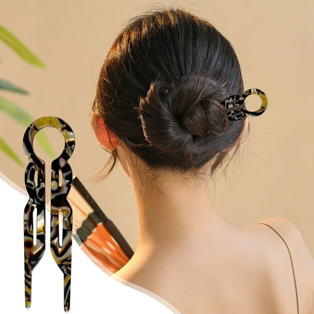 Xihbxyly En venta Horquilla de pez pequeño universal para mujer, con forma de albóndiga, para uso diario, con forma de U, artefacto para el cabello, horquilla multifuncional con sentido avanzado