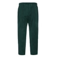 thumbnail image 3 of Gomelly Men Trousers Elastic Waist Pants Fitted Bottoms Mens Loungewear Holiday Cropped Pant Drawstring Green 2XL, 3 of 4