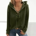 thumbnail image 2 of Vedolay Women's Hoodies Fashion 2023 Print Crew Neck Long Sleeves Sweatshirt Tops Zip up Hoodie Y2k Army Green,S, 2 of 5