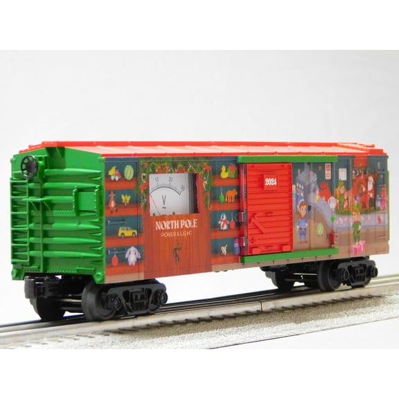 MTH RAILKING NORTH POLE CHRISTMAS POWER METER BOXCAR O GAUGE 30-71185