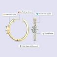 thumbnail image 2 of Diamond Hoop Earring | 2 Carat IGI Certified Oval Shape Lab Grown Diamond Hoop | 14K in Yellow Gold | Moonlight Glow Elongated Hoop Lab Diamond Earrings | FG-VS1-VS2 Quality | Friendly Diamonds, 2 of 5