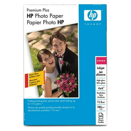 HP Premium Plus Inkjet Photo Paper, White