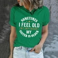 thumbnail image 1 of Womens Funny Printed Pattern Casual Fashion Soild Color Short Sleeve Tops Blouse, 1 of 1