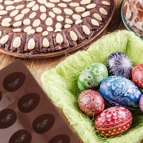 LOLIPPYY Silicone Chocolate Mold in Coffee Color, Oven and Microwave Safe, Perfect for Baking and Candy Making