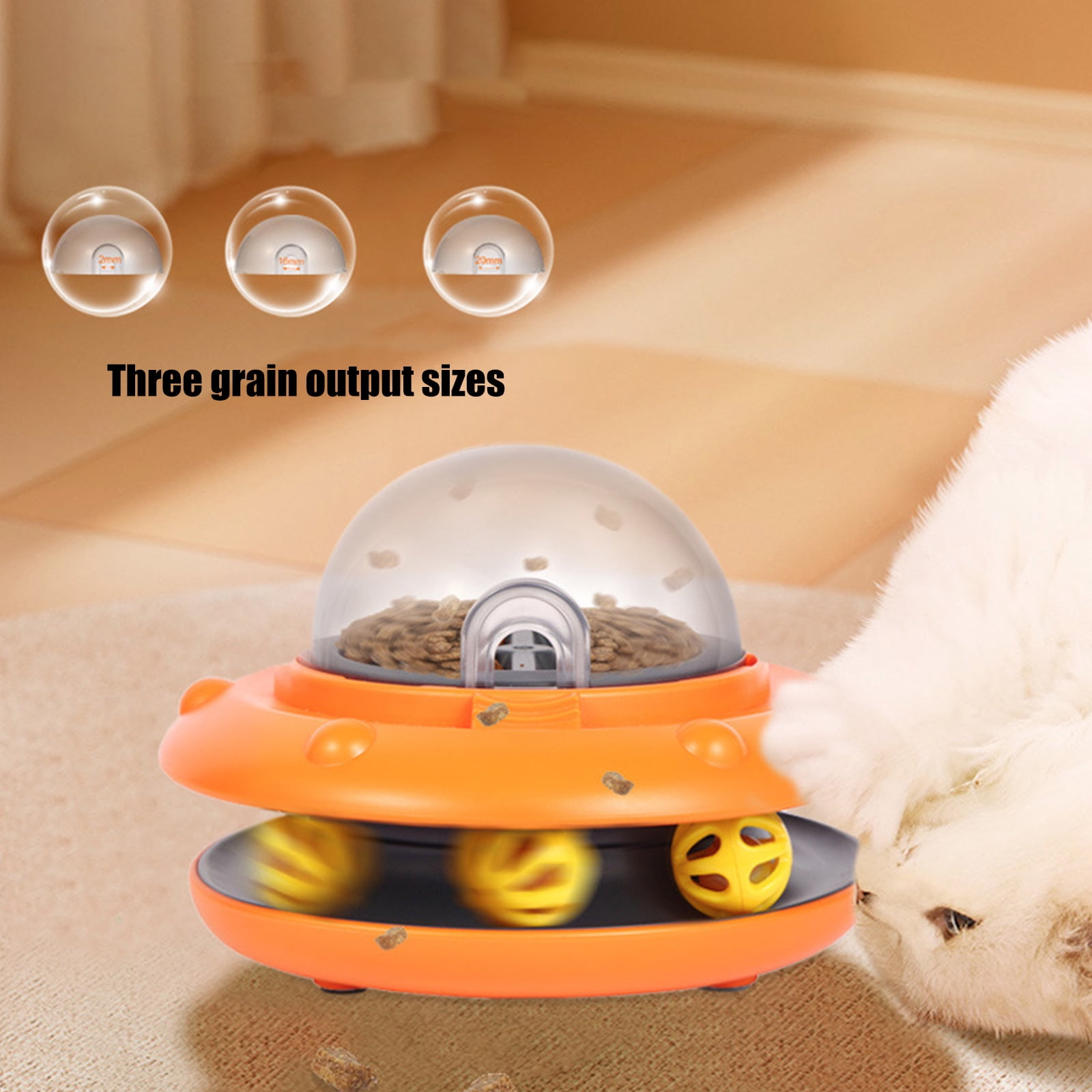 Automatic Cats Slow Feeders Interactively Treat Dispenser With Smarted Sensors And Release Holes
