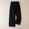 thumbnail image 5 of Utoimkio Women's Floral Embroidered Pants,Elastic Waist Wide Leg Trousers with Pockets, 5 of 8
