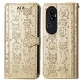 thumbnail image 1 of Funda Cartera FOXDOCK para OPPO Reno 10 , Flip PU con Relieve de Gatos y Perros, Tarjetero y Soporte, 1 of 6