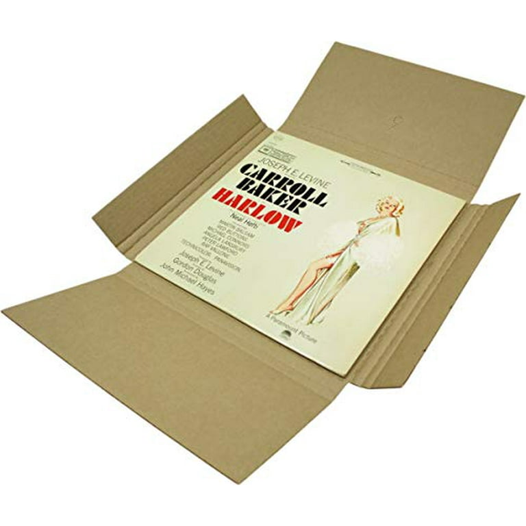 10) White Vinyl Record LP Shipping Mailer Boxes - Holds 1 to 3 12" Records - Adjustable Height - Strong 200# Test Cardboard #12BC01VDWH Walmart.com