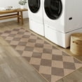 thumbnail image 4 of SUNDEREY 2'x6' Easy Jute Hallway Runner Rug, Non Slip Washable Rugs for Entryway Indoor Kitchen Mats for Floor, Modern Geometric Checkerboard Indoor Outdoor Carpet for Entry Front Door,Khaki, 4 of 10