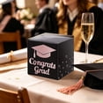 thumbnail image 7 of Rijanmt Class of 2026 Graduation Card Box Holder,Congrats Grad Foldable Cardboard Decorative Box for Cards Photos Cash Gifts Keepsake Storage,for Graduation Party Decoration and Grad Parties,Pink, 7 of 7